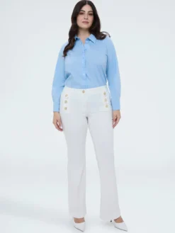 Camicia classica in popeline di cotone
