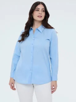 Camicia classica in popeline di cotone