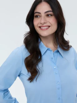 Camicia classica in popeline di cotone