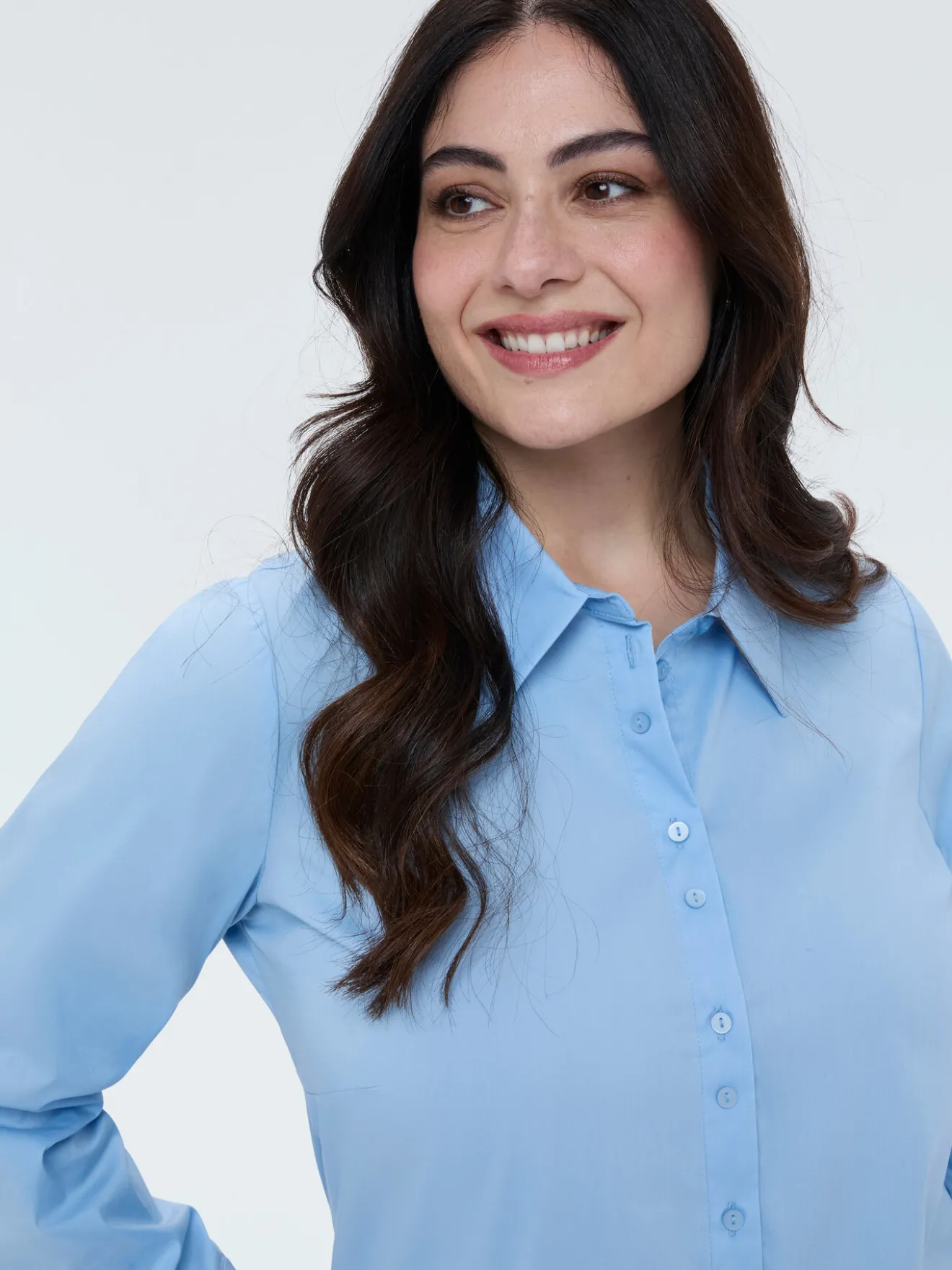 Camicia classica in popeline di cotone