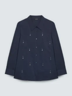 Camicia con applicazioni crystal