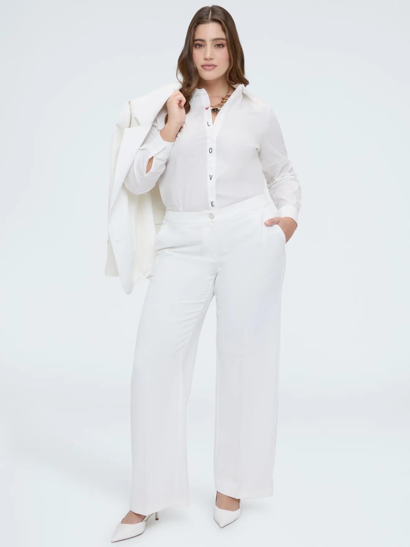 Camicia con ricamo LOVE