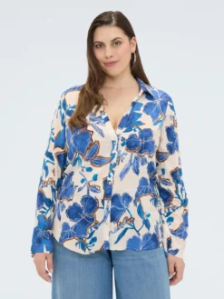 Camicia con stampa floreale