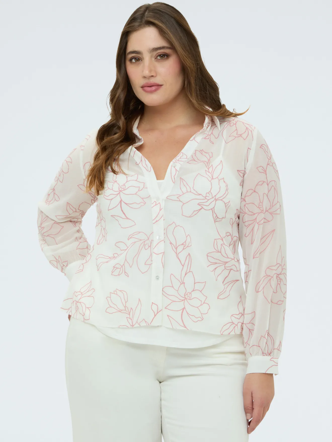 Camicia con stampa floreale