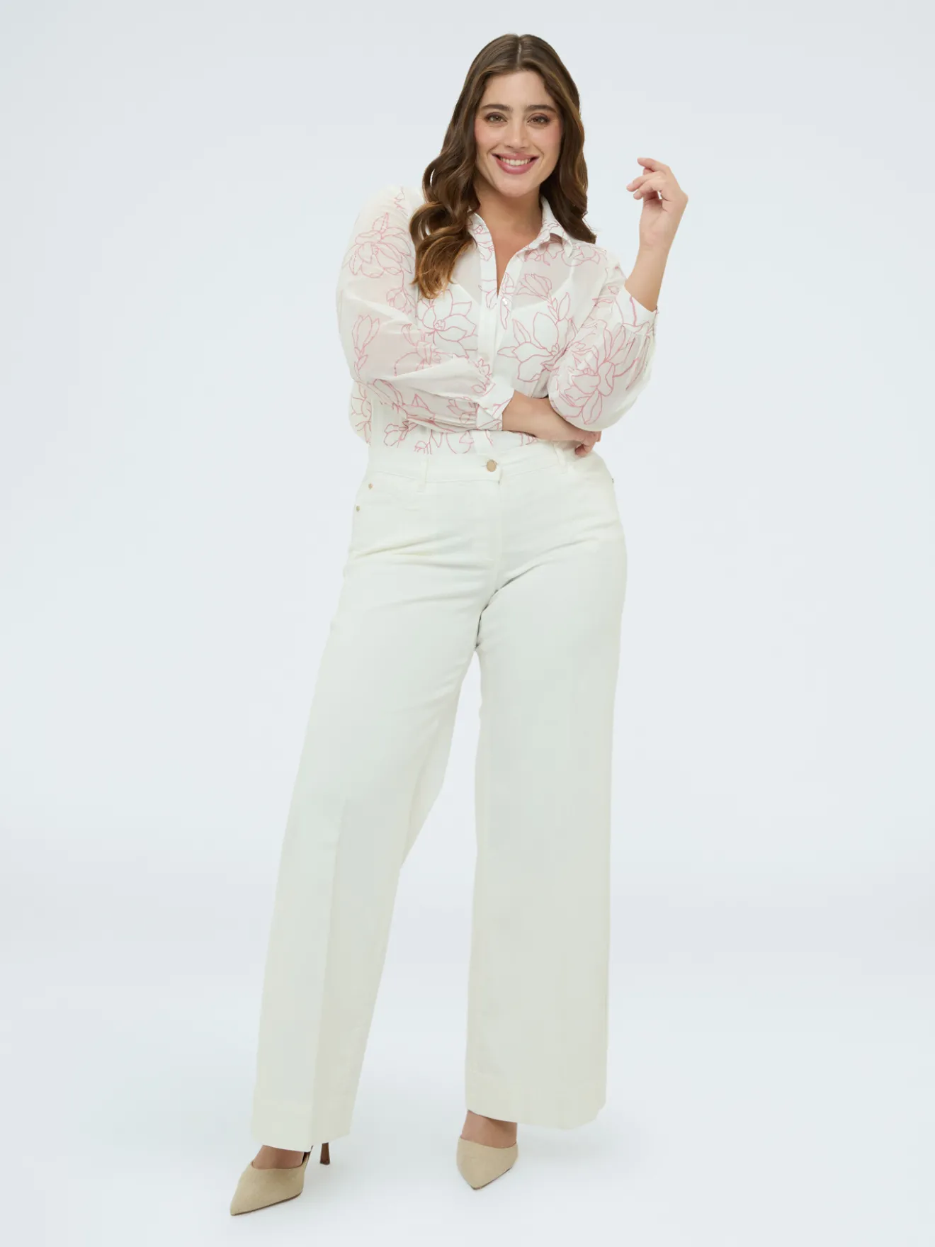 Camicia con stampa floreale
