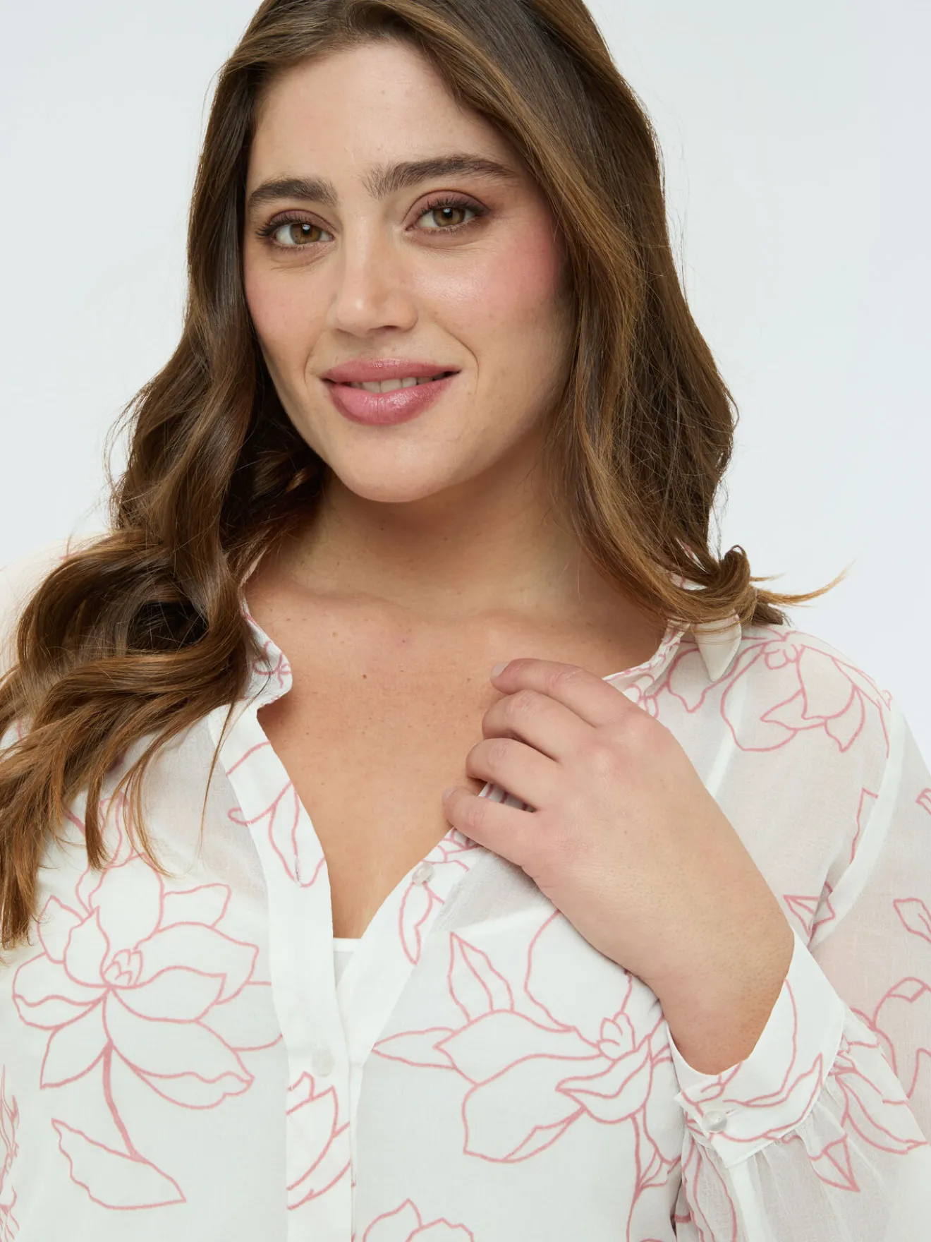 Camicia con stampa floreale