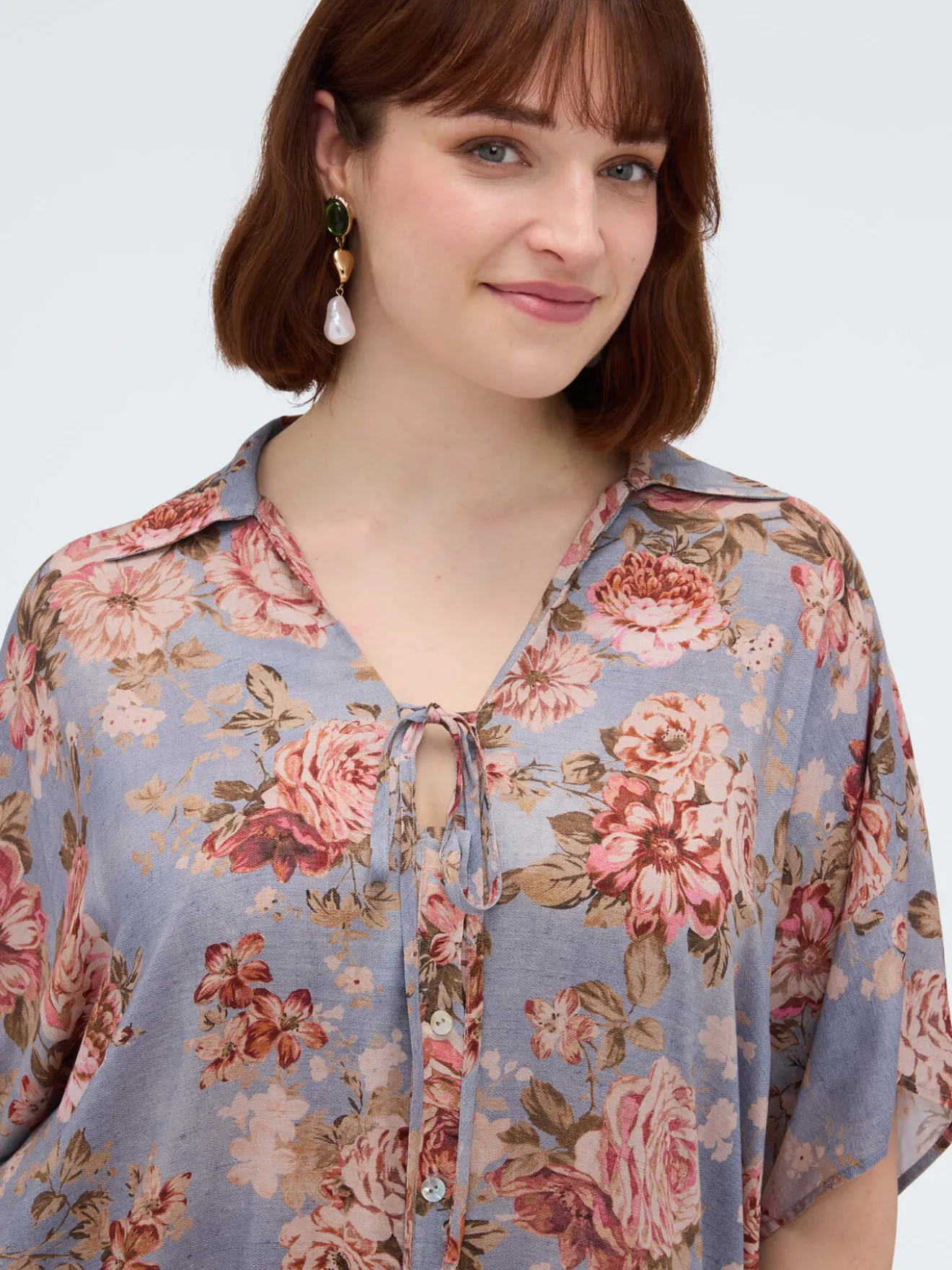 Camicia con stampa floreale