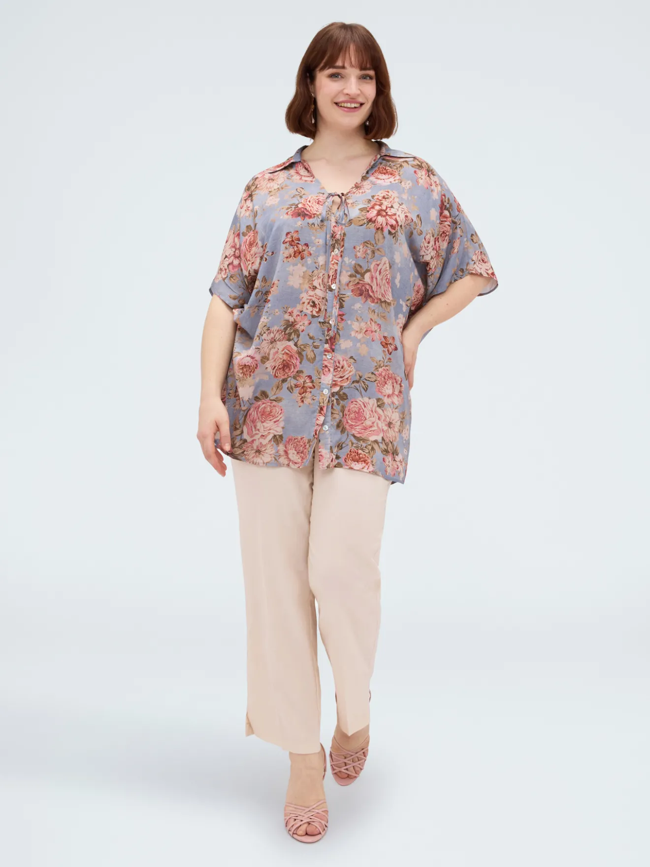 Camicia con stampa floreale