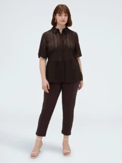 Camicia in cotone sangallo