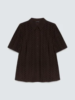 Camicia in cotone sangallo