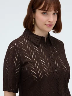 Camicia in cotone sangallo