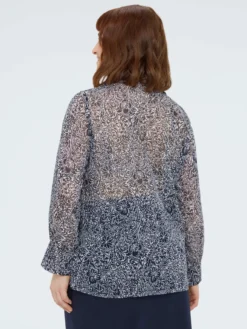 Camicia in creponne con stampa floreale