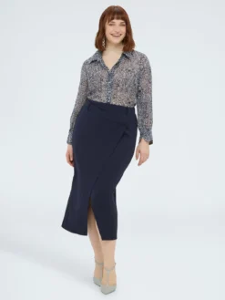 Camicia in creponne con stampa floreale
