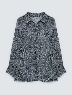 Camicia in creponne con stampa floreale
