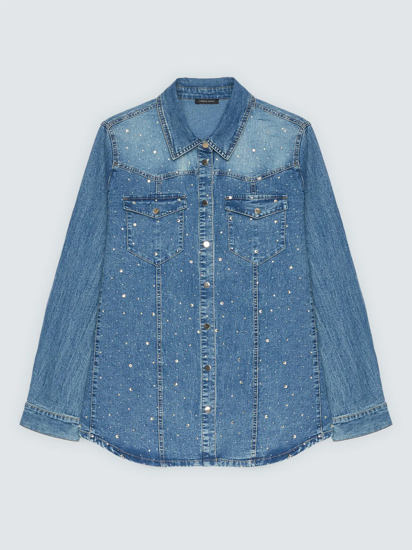 Camicia in denim con punti luce