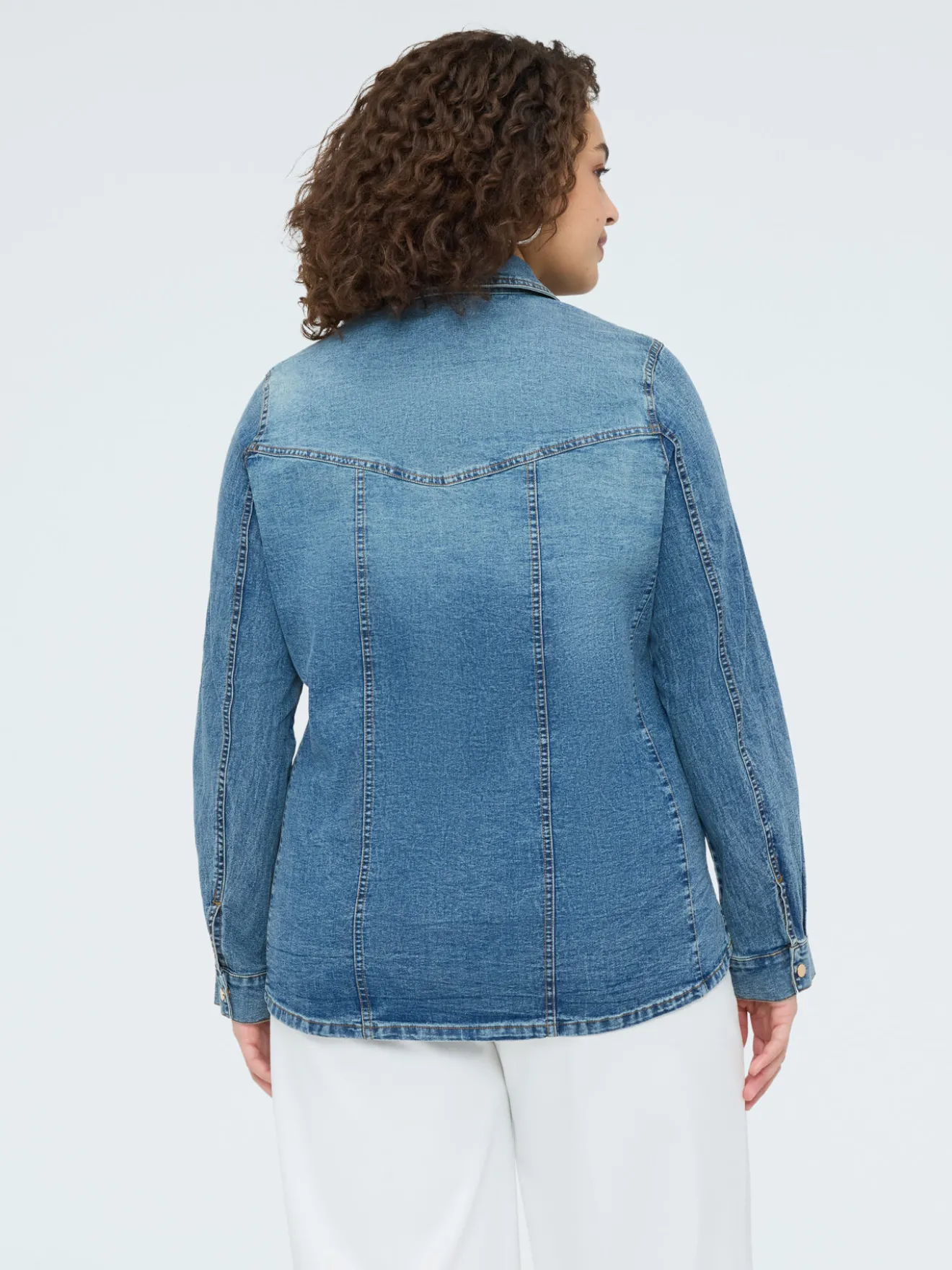 Camicia in denim con punti luce