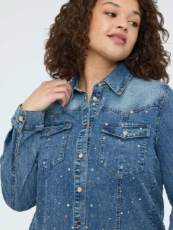 Camicia in denim con punti luce