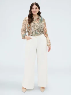 Camicia in georgette stampa paisley