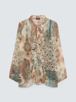 Camicia in georgette stampa paisley