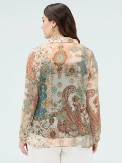 Camicia in georgette stampa paisley