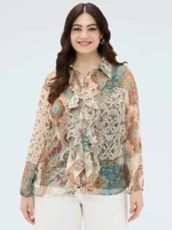 Camicia in georgette stampa paisley