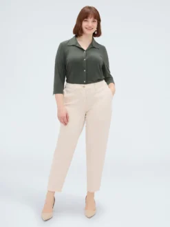 Camicia in jersey con colletto