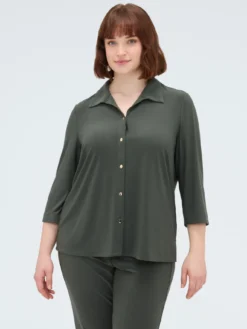 Camicia in jersey con colletto