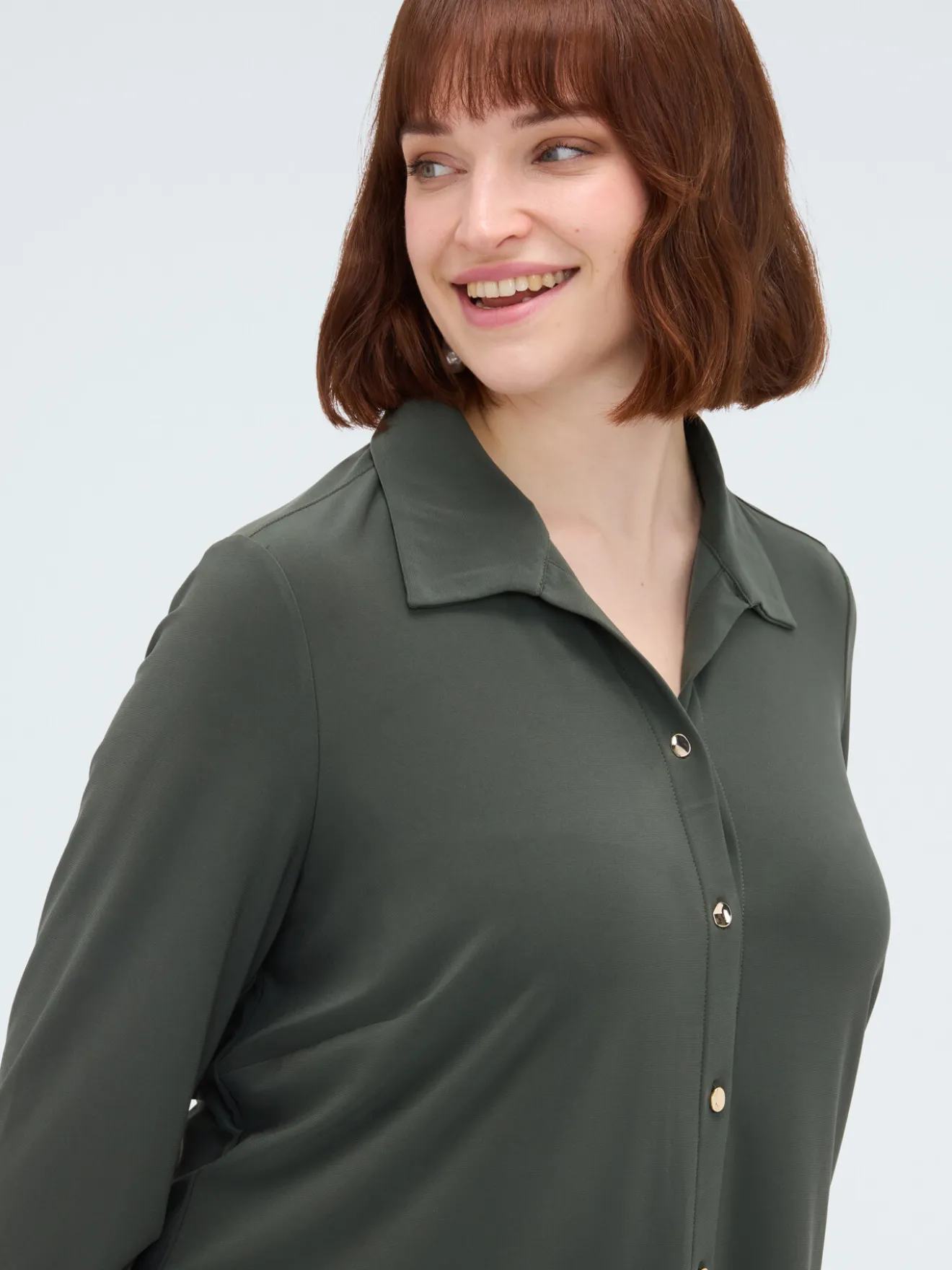 Camicia in jersey con colletto