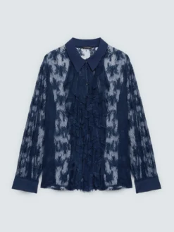 Camicia in pizzo con ruches