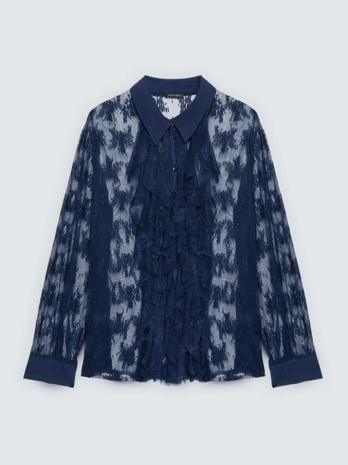 Camicia in pizzo con ruches