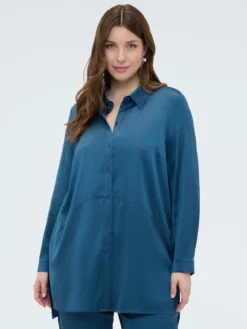 Camicia in raso stretch