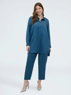 Camicia in raso stretch