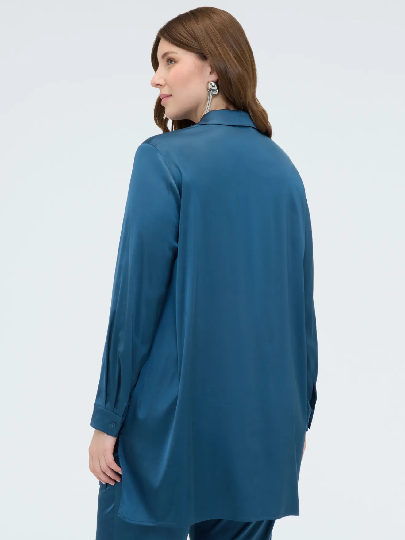Camicia in raso stretch