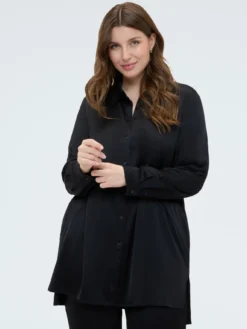 Camicia in raso stretch