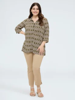 Camicia in viscosa con stampa