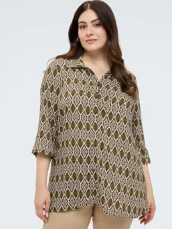 Camicia in viscosa con stampa