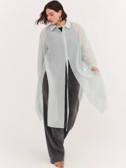 Camicia lunga con laccetti