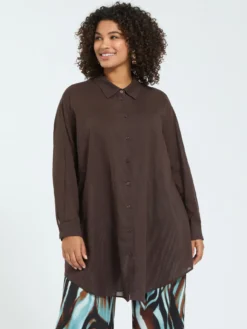 Camicia lunga in cotone