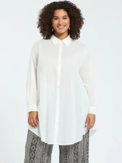 Camicia lunga in cotone