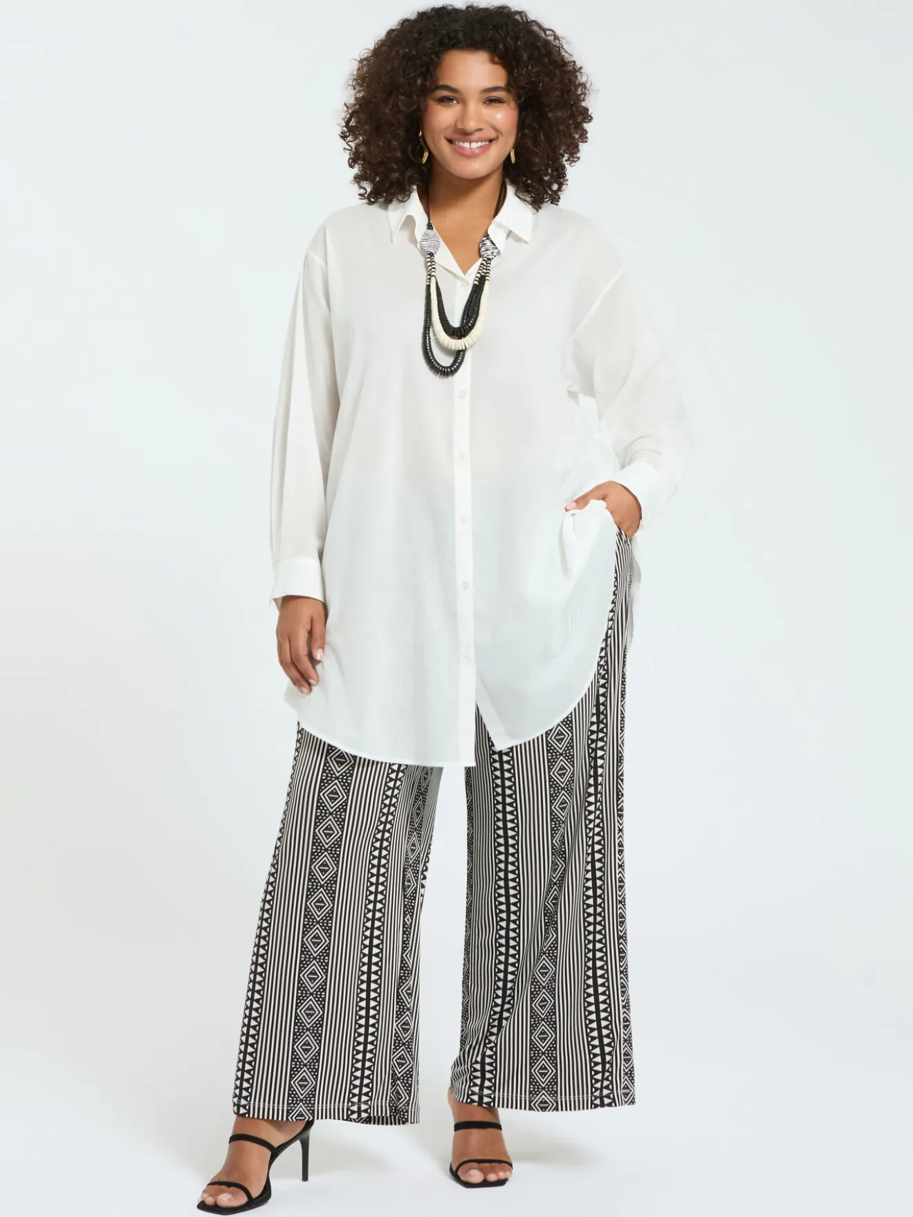 Camicia lunga in cotone