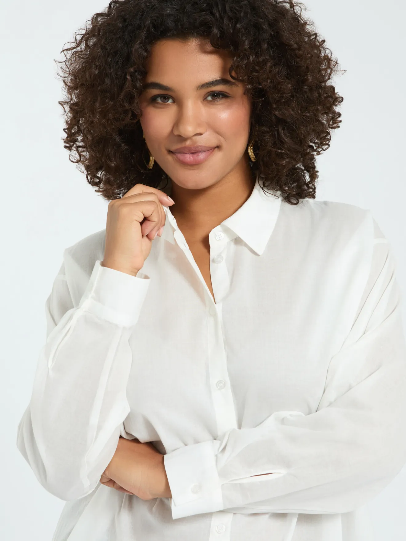 Camicia lunga in cotone