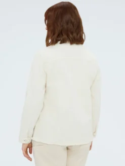 Camicia shacket con ricami floreali