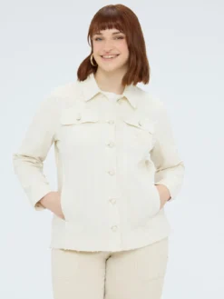 Camicia shacket con ricami floreali