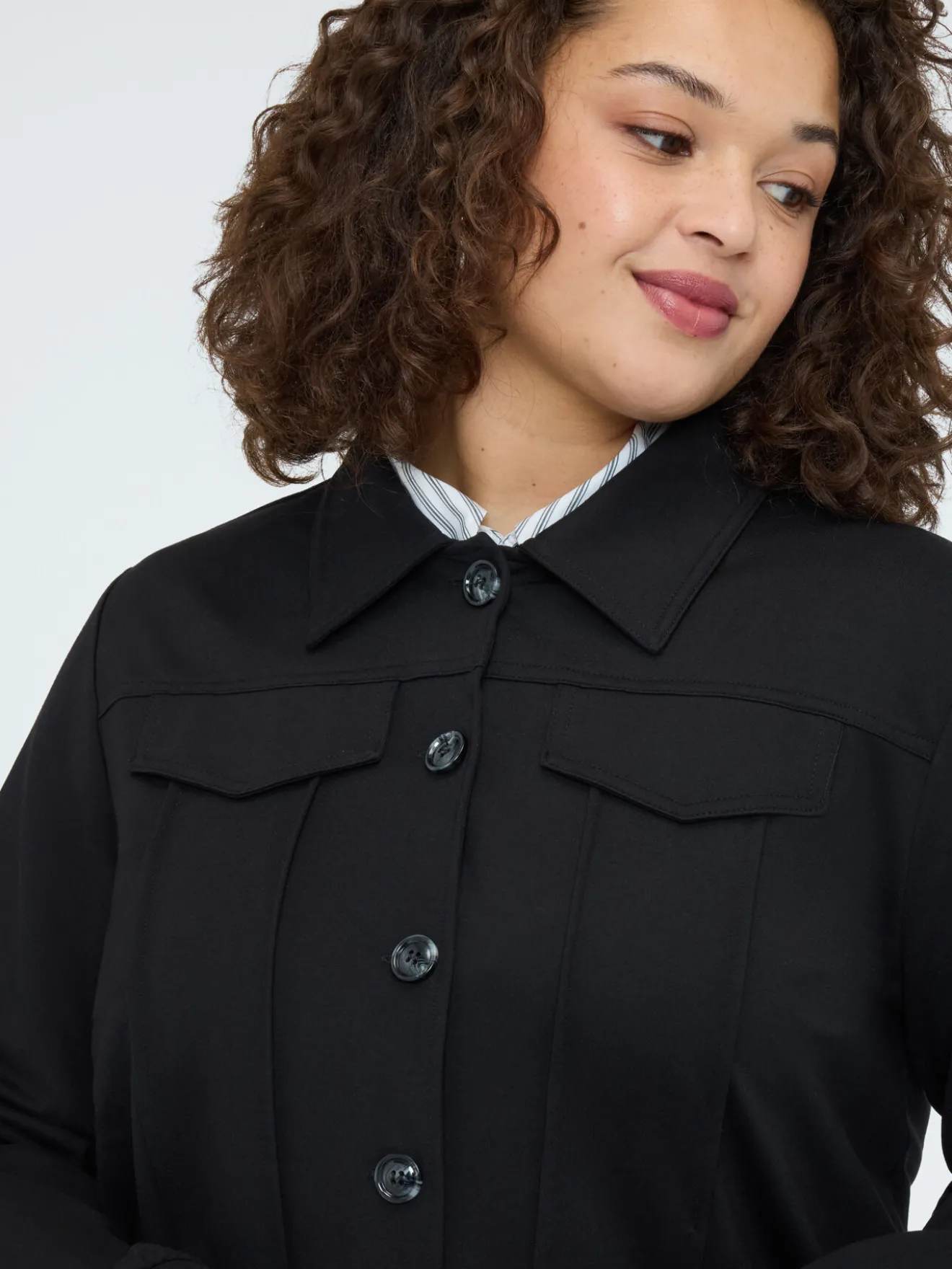 Camicia shacket in felpa