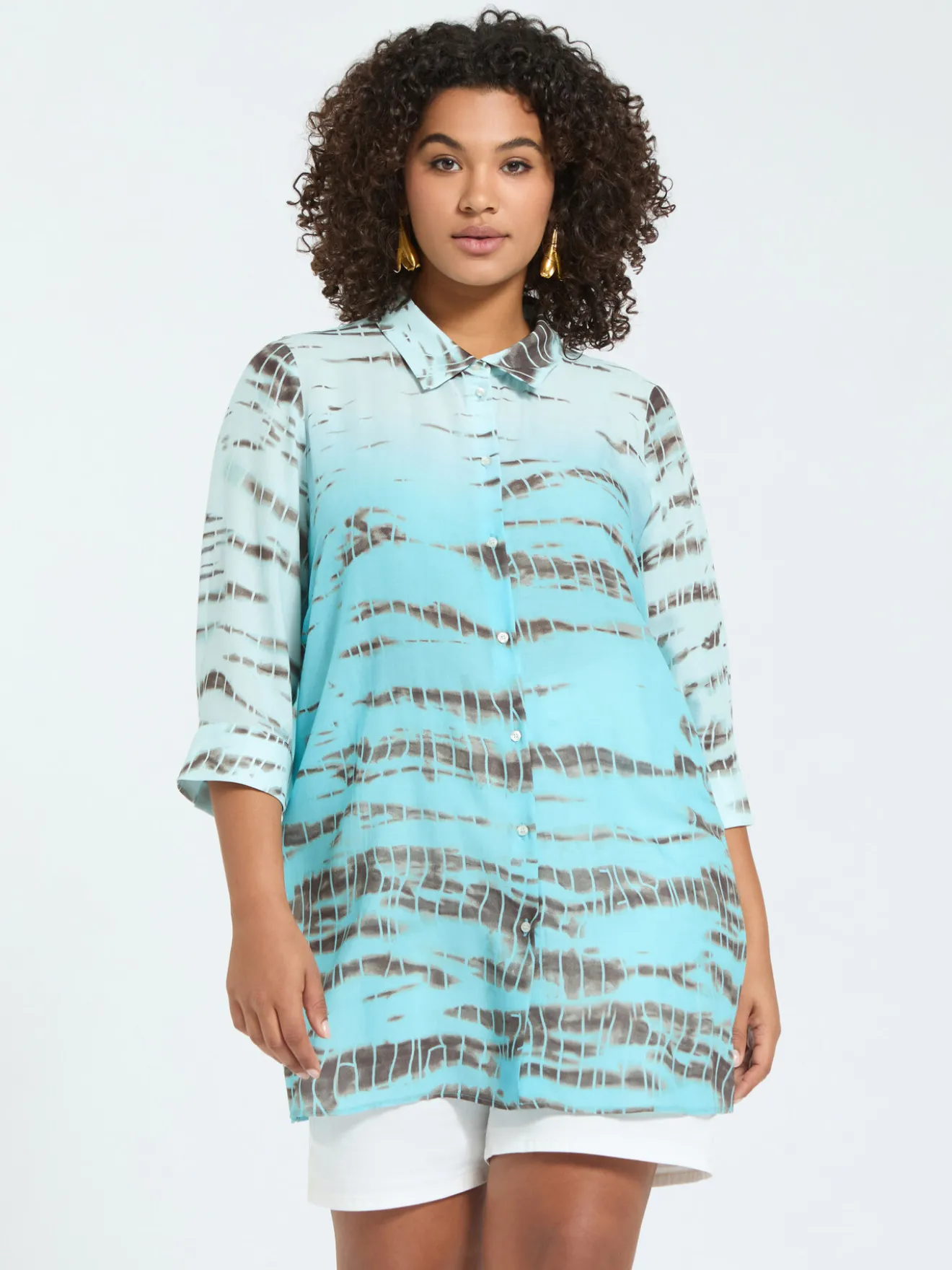 Camicia stampa animalier sfumata