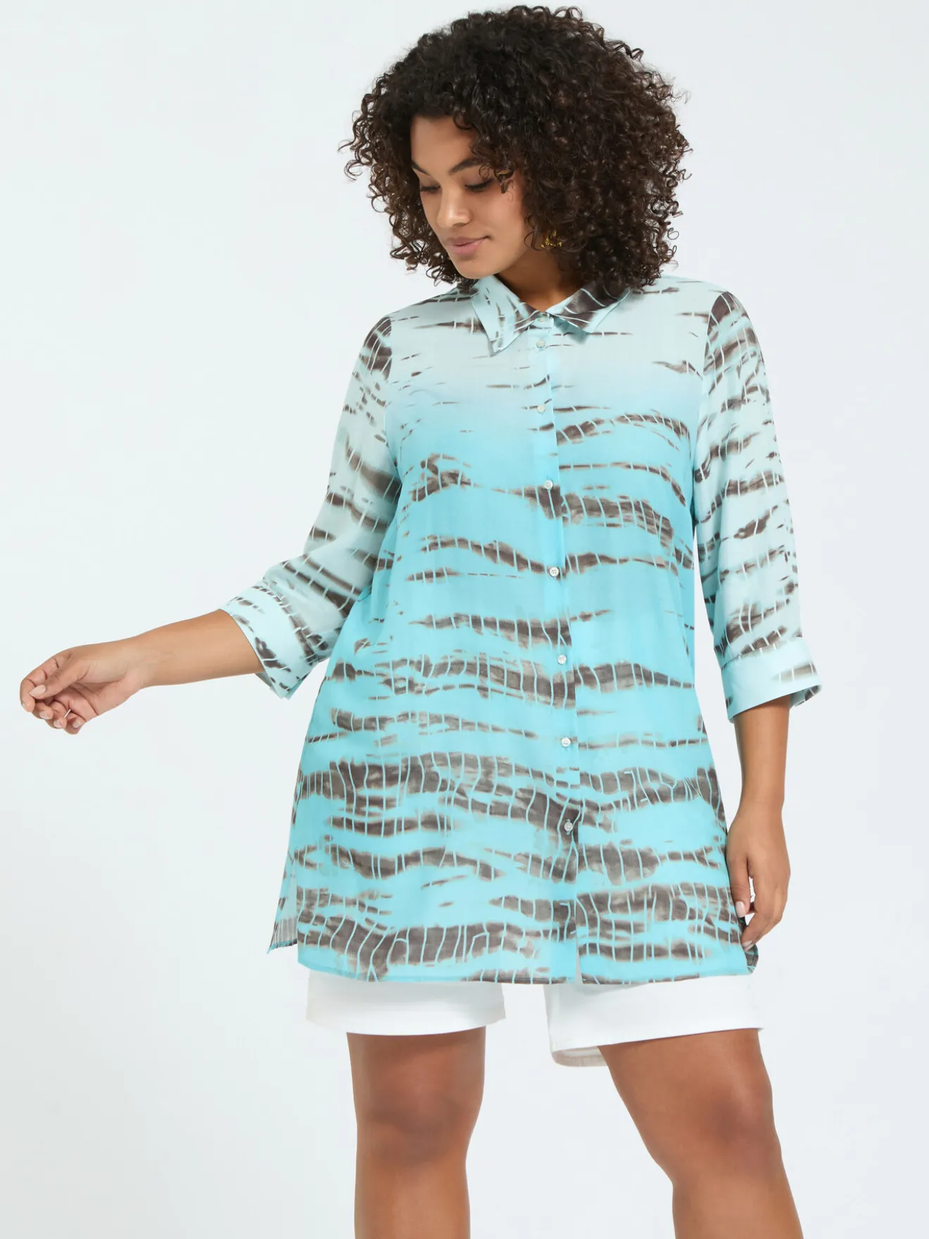 Camicia stampa animalier sfumata