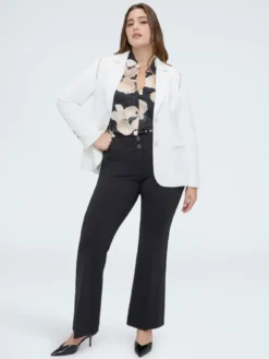 Camicia stampa floreale in raso