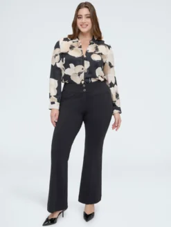 Camicia stampa floreale in raso