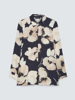 Camicia stampa floreale in raso