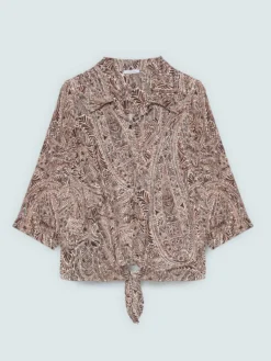 Camicia stampata con nodo